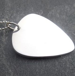 sterling silver plectrum necklace by ava mae designs