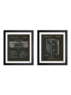 Cassette Players Framed Art Prints (Set of 2) by Oliver Gal