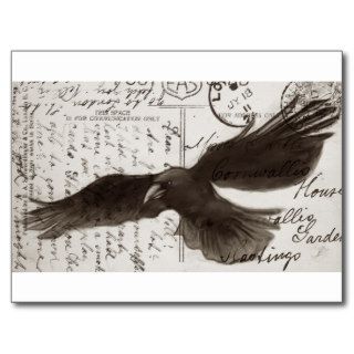 crow postcard background