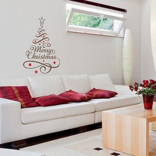 christmas tree message wall sticker by sirface graphics