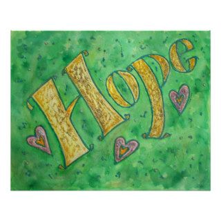 Inspirational Word "Hope" Poster