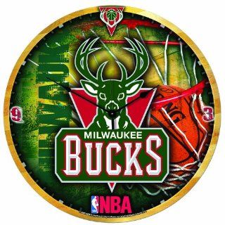 NBA Milwaukee Bucks 18 Inch High Definition Clock  Sports Fan Wall Clocks  Sports & Outdoors