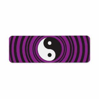 Yin Yang Taijitu symbol Purple Black Circles Labels