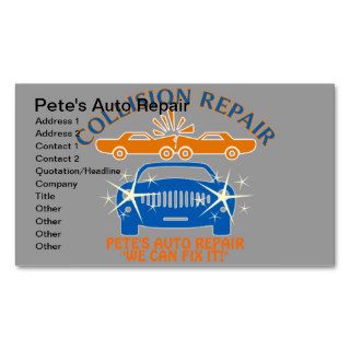 Collision Auto Repair Business Cards