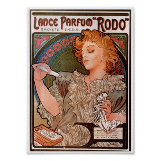 Alphonse (Alfons) Mucha Lance Parfum Rodo  1896 Poster