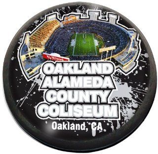 NFL Oakland Raiders Alameda Coliseum FB in 2" crystal magnetized paperweight with Colored Window Gift Box  Sports Fan Paper Weights  Sports & Outdoors
