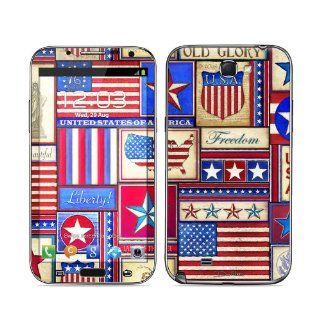 Flag Patchwork Design Protective Decal Skin Sticker (High Gloss Coating) for Samsung Galaxy Note II GT N7100 Cell Phone Cell Phones & Accessories