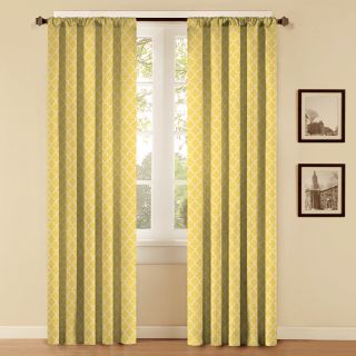 Style Selections Style Selections 84 in L Yellow Thermal Rod Pocket Curtain Panel
