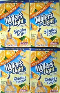 Wyler's Light Sunsplash Orange Sugar Free Singles to Go 4 Boxes  Powdered Soft Drink Mixes  Grocery & Gourmet Food