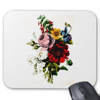 Vintage Art ~ Beautiful Flower Bouquet Mouse Pads