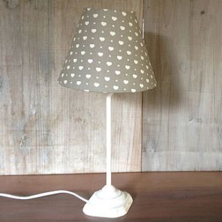 heart pattern lamp shade and base by velvet brown