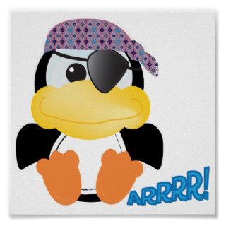 Cute Goofkins pirate penguin Print