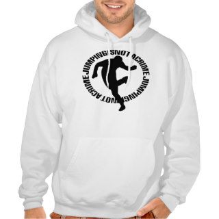 Jumping is not a crime hooded sweatshirts