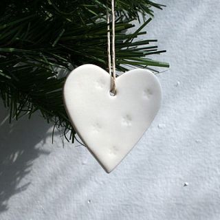porcelain heart decoration by jo heckett