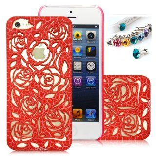 Romantic Red Roses Carved Palace Fashion Design Hard Case Cover Skin Protector for Iphone 5 At&t Sprint Verizon Retail Packing(Pc) Fs 0033 Cell Phones & Accessories