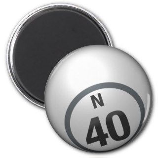 N 40 bingo ball magnet