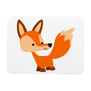 Cute Friendly Cartoon Fox Flexible Magnet