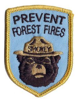 Smokey The Bear Vintage Prevent Forest Fires Iron On Patch   1980 Bear Head Crest