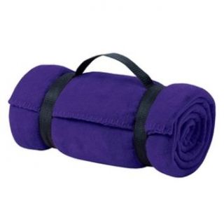 Port and Company Fleece Value Blanket with Strap, Purple Clothing