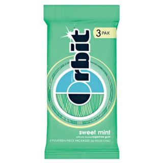 Orbit Sweet Mint Sugar Free Gum 3 Packs 14 pc