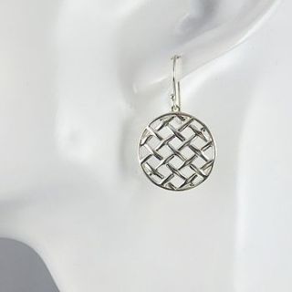 silver ball hollow drop earrings by kinnari