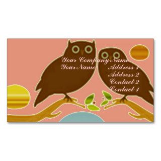 An Owl Couple Business Card Template