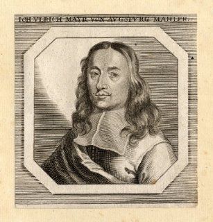 Antique Portrait Print JOHANN ULRICH MAYR Sandrart 1675   Etchings Prints