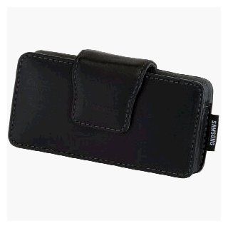Samsung OEM Horizontal Leather Pouch with Fixed Belt Clip for Samsung M800 i325 i910 Z400 i617 M620 T339 T729 A827 A747 A717   WT17200000136 Cell Phones & Accessories