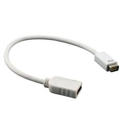 White 5 inch Mini DVI to HDMI Male to Female Cable Adapter Eforcity A/V Cables