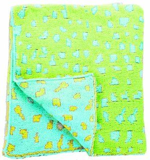 Manual Woodworkers Izzy Plush Chenille Baby Blanket, Blue And Green Leopard Spot, 30 X 40"  Toddler Blankets  Baby