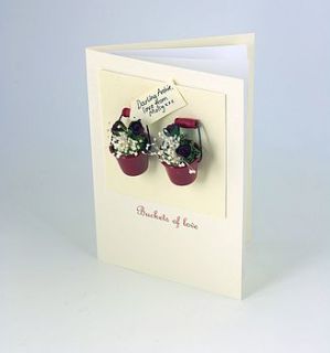 buckets of love 3 d greetings card by karrie barron cards