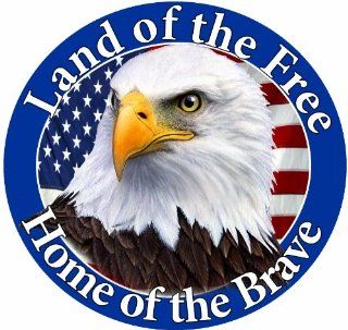 E & S Pets Car Magnet, Land of The Free, Home of The Brave  Pet Memorial Products 