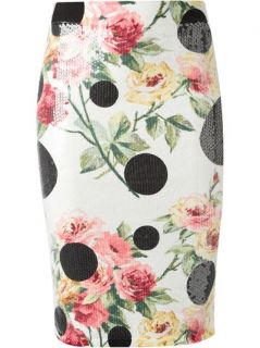 Sister By Sibling Knitted Sequined Floral Skirt