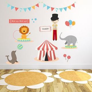 circus fabric wall stickers by littleprints