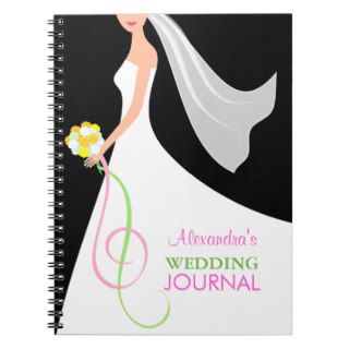 Black & White Wedding   Bride's Journal Notebook