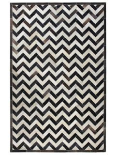 Chevron Patch Hand Stitched Leather Rug by Bashian Rugs