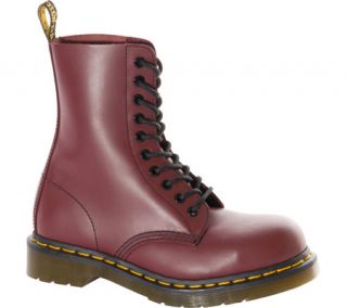 Dr. Martens 1919 10 Eye Steel Cap Boot   Cherry Red Smooth