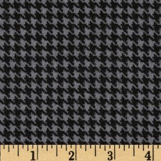 Great Scotts Flannel Houndstooth Grey Fabric