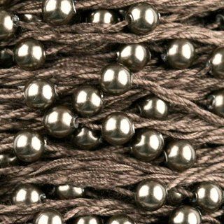 Swarovski Brown Cotton Yarn 3mm Brown Pearls (3 Feet)  