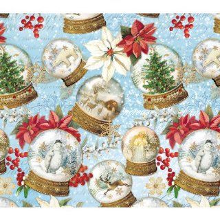 Shop Snowglobes Punch Studio Gift Wrap   10 foot roll at the  Home Dcor Store