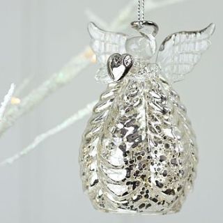 small silver angel decoration by lisa angel homeware and gifts
