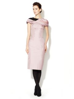 Silk Off Shoulder Embellished Dress by Carolina Herrera