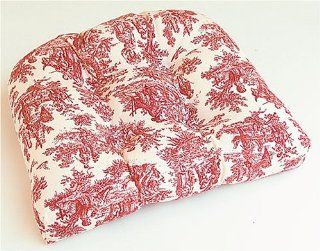 Shop Red Toile Chair Pad at the  Home Dcor Store