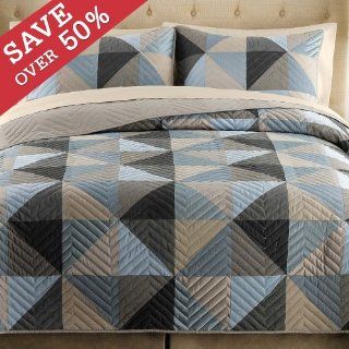Modern Living Blue Quilt (King)   Cotton King Size Quilts