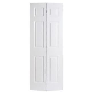 ReliaBilt 6 Panel Hollow Core Smooth Molded Composite Bifold Closet Door (Common 80.75 in x 32 in; Actual 79 in x 31.5 in)