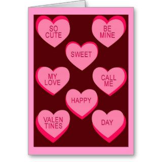 CANDY HEARTS Valentine Cards