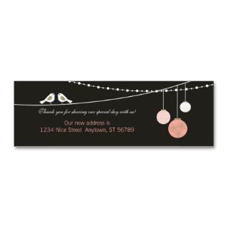 Love Birds & Paper Lanterns Gift Tag Business Cards