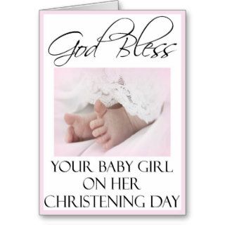 Christening/Baptism Cards for Baby Girl