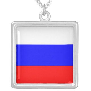 Elegant Necklace with Flag of Russia