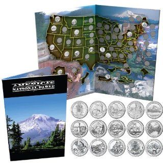 First 15 National Park Quarters with Display Map Toys & Games
